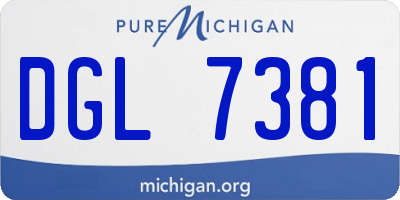 MI license plate DGL7381