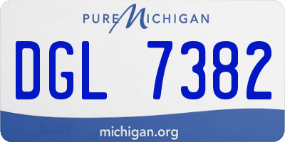MI license plate DGL7382