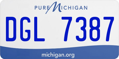 MI license plate DGL7387
