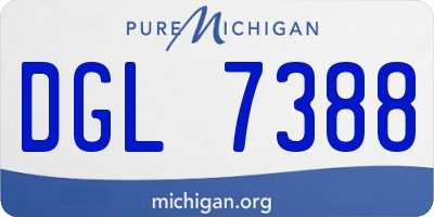 MI license plate DGL7388