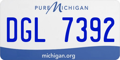 MI license plate DGL7392