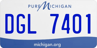 MI license plate DGL7401