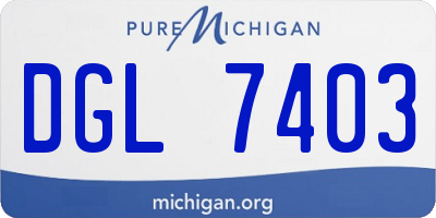 MI license plate DGL7403