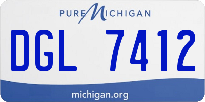 MI license plate DGL7412
