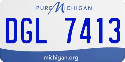 MI license plate DGL7413