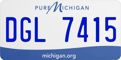 MI license plate DGL7415