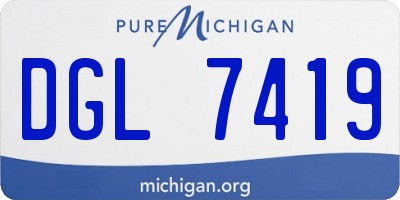 MI license plate DGL7419