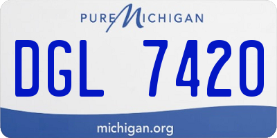 MI license plate DGL7420