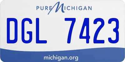 MI license plate DGL7423