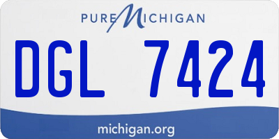 MI license plate DGL7424