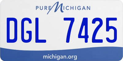 MI license plate DGL7425