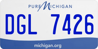 MI license plate DGL7426