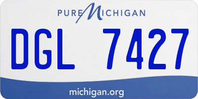 MI license plate DGL7427