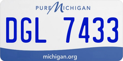 MI license plate DGL7433