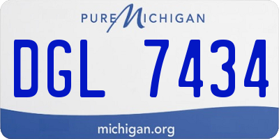 MI license plate DGL7434