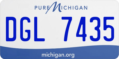 MI license plate DGL7435