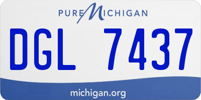 MI license plate DGL7437