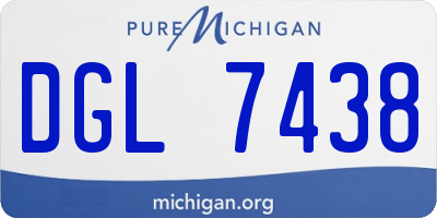 MI license plate DGL7438