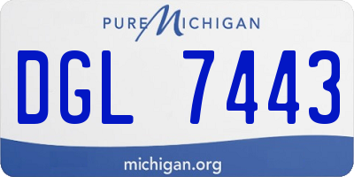 MI license plate DGL7443