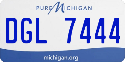MI license plate DGL7444