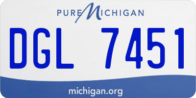 MI license plate DGL7451