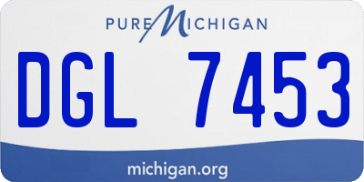 MI license plate DGL7453