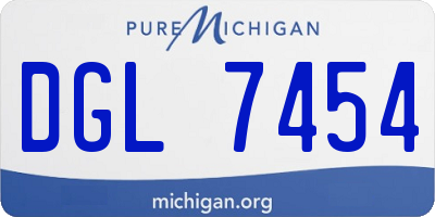 MI license plate DGL7454