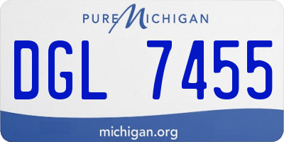 MI license plate DGL7455
