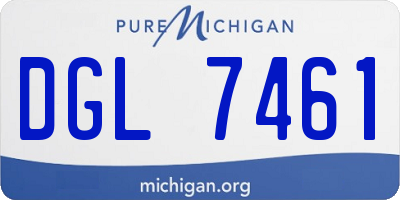 MI license plate DGL7461