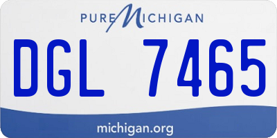 MI license plate DGL7465