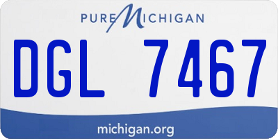 MI license plate DGL7467