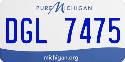 MI license plate DGL7475