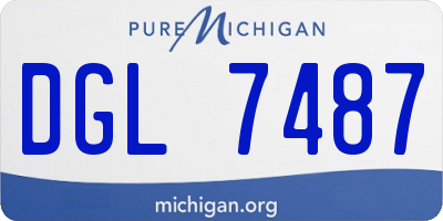 MI license plate DGL7487