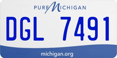 MI license plate DGL7491