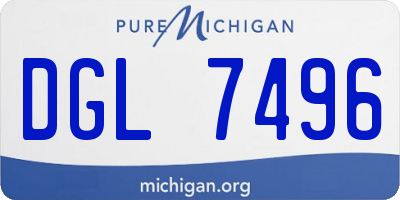 MI license plate DGL7496