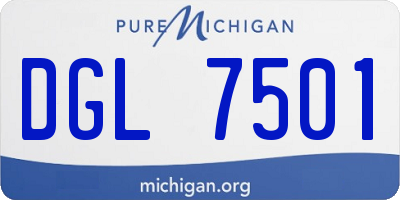 MI license plate DGL7501