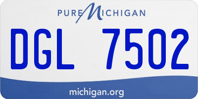 MI license plate DGL7502