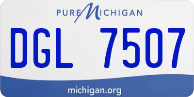 MI license plate DGL7507