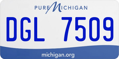 MI license plate DGL7509
