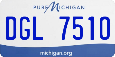 MI license plate DGL7510
