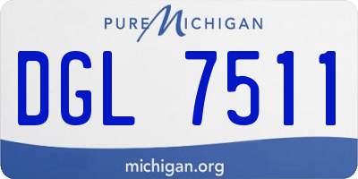 MI license plate DGL7511