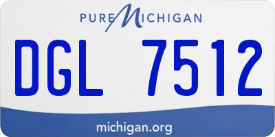 MI license plate DGL7512