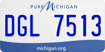 MI license plate DGL7513