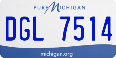 MI license plate DGL7514