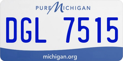 MI license plate DGL7515