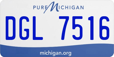 MI license plate DGL7516