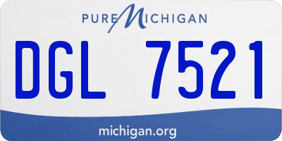 MI license plate DGL7521