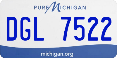 MI license plate DGL7522