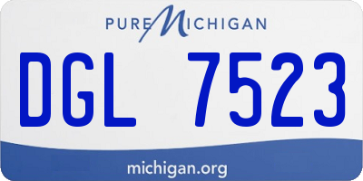 MI license plate DGL7523