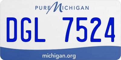 MI license plate DGL7524